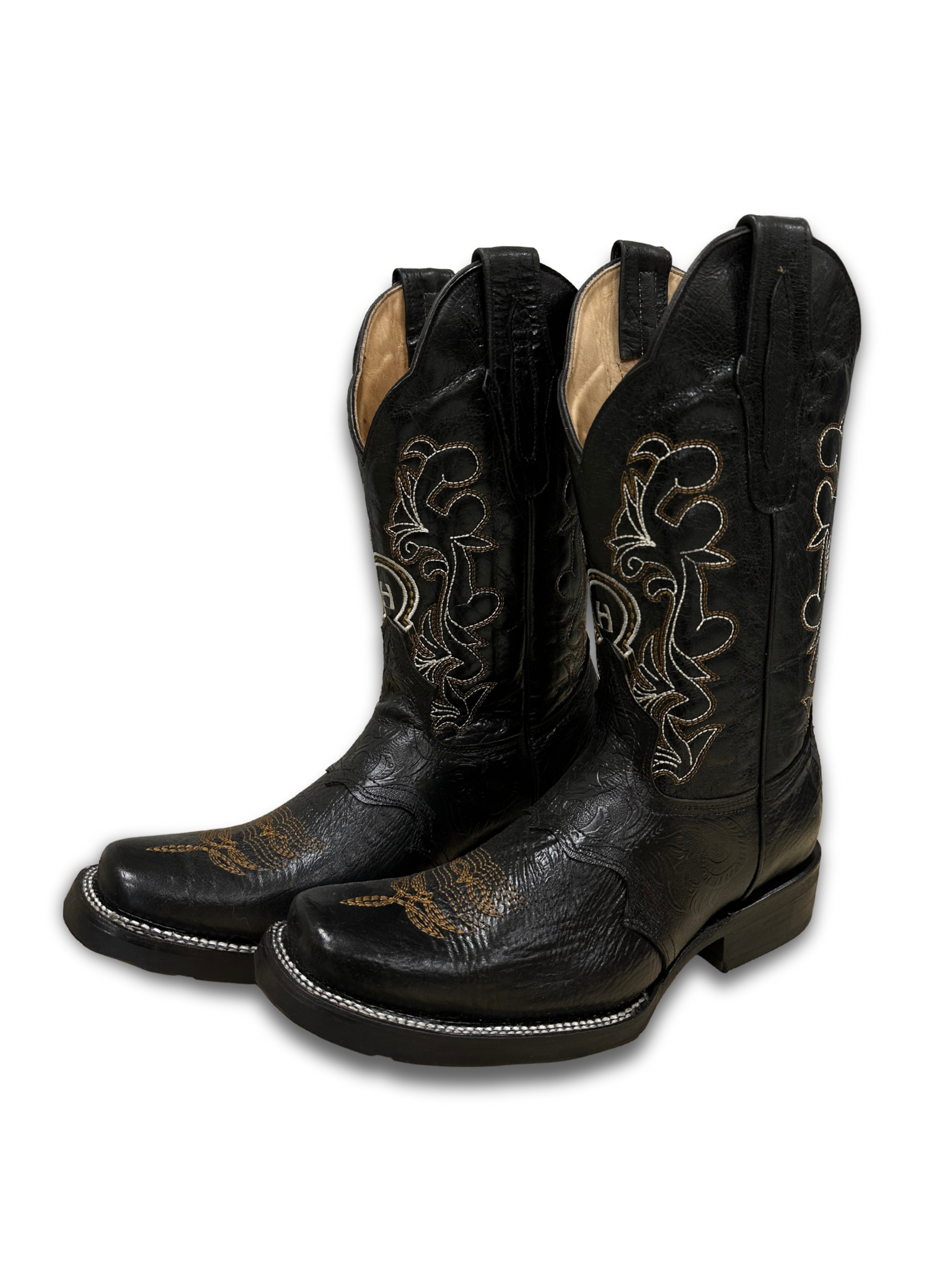 Herencia: Cincelado Negro Mens Boots (GL 310)