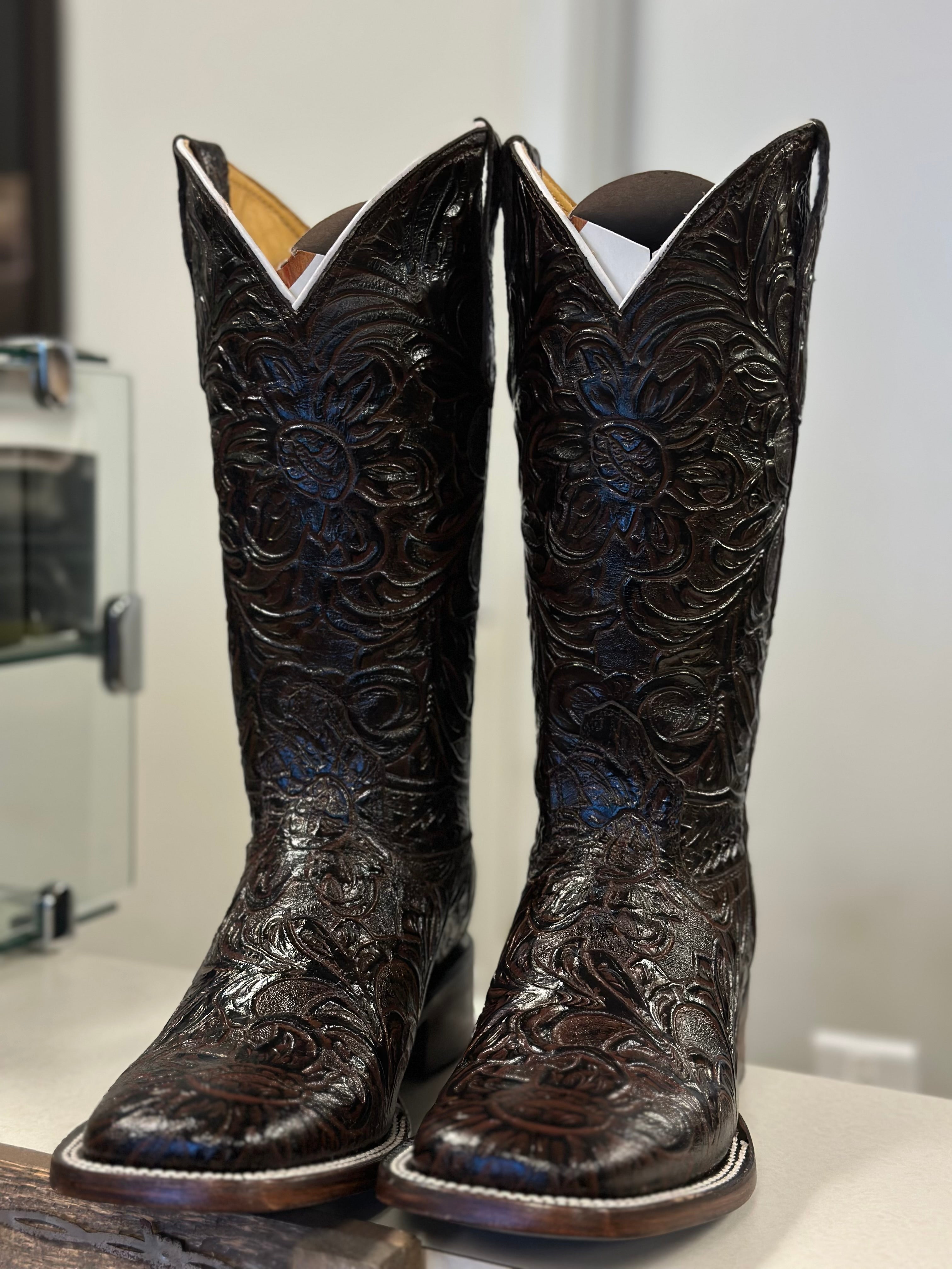 Cinceladas Cafe Botas Mujer (PI L 3898)