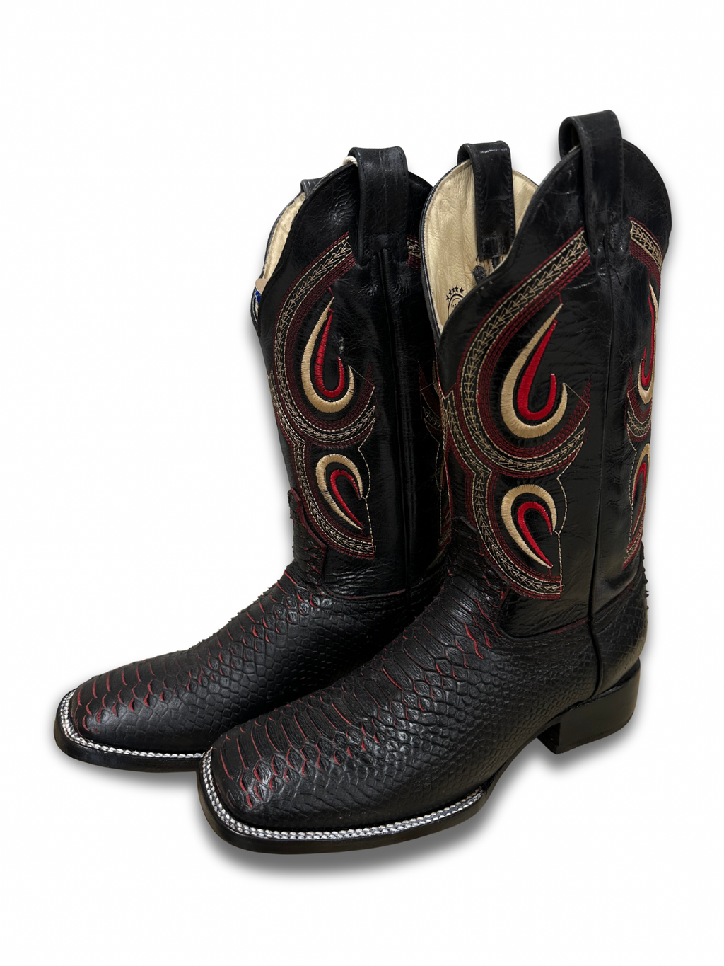 Herencia Snakeskin Leather Boots Herencia: Imiti Python Nobuck Negro Men Boots (PI 3797) | eBay main image 2