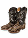 Elliut Woven Cowhide Brown Men Boots